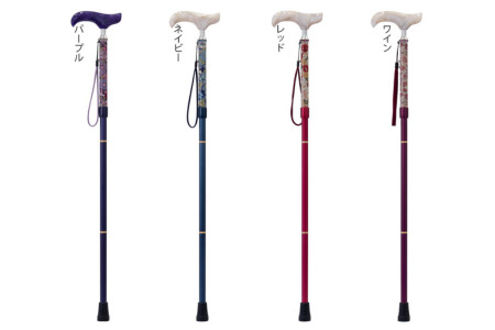 【杖】プルストップ式ステッキ（スワニーハイブリッド）※名入れオプション（イニシャルorローマ字）　杖