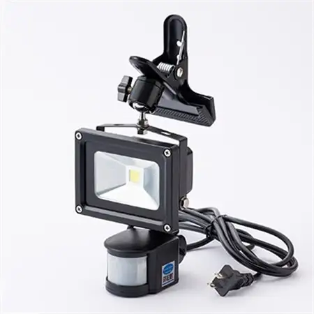LED人感センサーライト10w(クリップタイプ)【1139920】