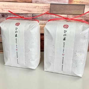 【新米先行予約 11月以降順次発送予定】 《定期便 6か月》4kg（2kg×2袋）×6ヶ月 秋田県産 あきたこまち 玄米 2kg×2袋 神宿る里の米「ひの米」【令和8年度産 玄米 秋田 にかほ】