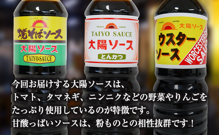 昔懐かし大陽ソース各500ml×3本セット 深瀬昌洋商店 《90日以内に出荷予定(土日祝除く)》 和歌山県 紀の川市