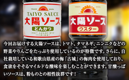 昔懐かし大陽とんかつソース1000ml×6本と太陽ウスターソース1000ml×6本の12本セット 深瀬昌洋商店 《90日以内に出荷予定(土日祝除く)》 和歌山県 紀の川市