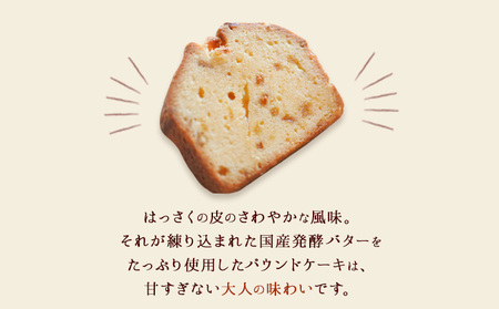 ほろにがスイーツ・はっさくパウンドケーキ  1本 【アミティ有限会社 観光特産センターこかわ】《90日以内に出荷予定(土日祝除く)》 和歌山県 紀の川市