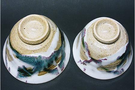 唐津焼 朝鮮唐津夫婦茶碗 お祝い 結婚 ペア 飯碗 ギフト