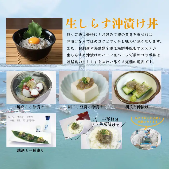 淡路島の生しらす＆沖漬け セット