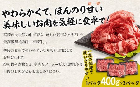 牛肉 宮崎牛 こま切れ・切り落とし 1.2kg 訳あり 牛肉