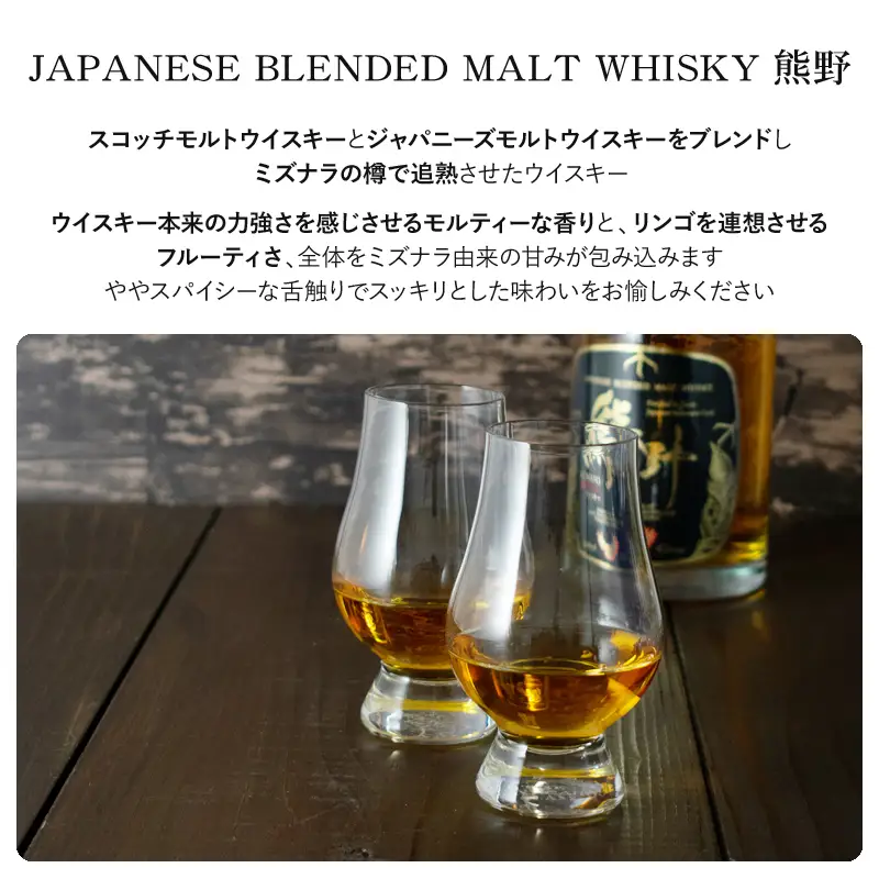 JAPANESE CRAFT GIN 熊野 クラフトジンとJAPAN MADE BLENDED MALT WHISKY 熊野 1セット【prm021A】
