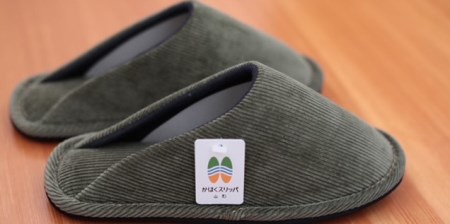 ☆モスグリーン・Mサイズ☆LUCE sotonui 【河内スリッパ】