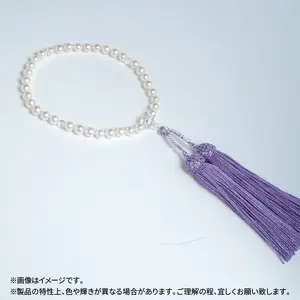 あこや本真珠念珠 真珠7-7.5mm　白色真珠 R14131-W
