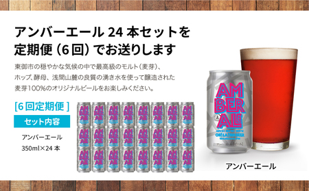 アンバーエール24本 定期便（6回） クラフトビール　ビール定期便クラフトビールクラフトビールお酒定期便クラフトビールクラフトビールクラフトビールクラフトビール