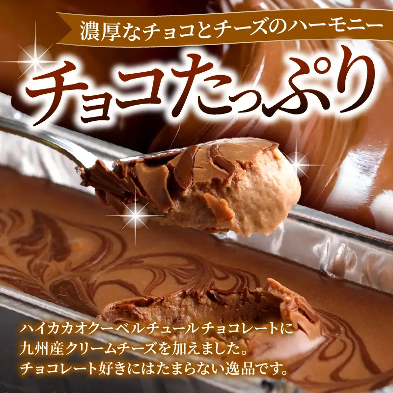 九州産クリームチーズ使用　濃厚チョコチーズケーキと濃厚抹茶チーズケーキセット_B048-005