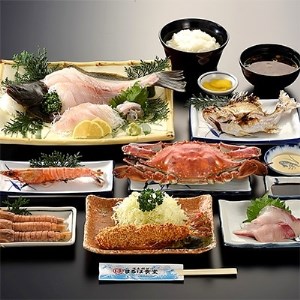 まるは食堂旅館 南知多豊浜本店　知多牛陶板焼と旬の活造り付コースペアお食事券