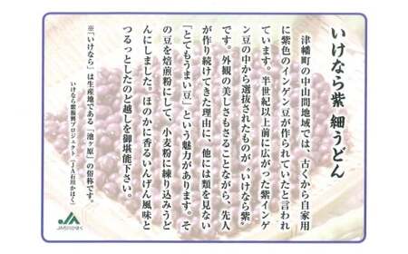 うどん 乾麺 いけなら紫 細うどん 16食分 (200g×8袋) [JA石川かほく 石川県 津幡町 28ab0015]