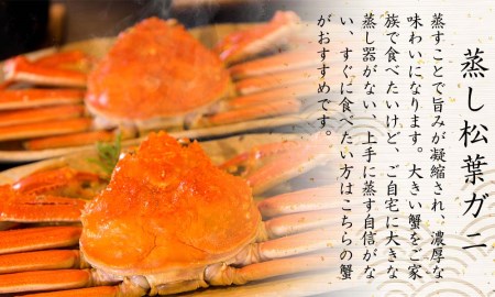 蒸し松葉ガニ 大2枚 ご自宅用 (1枚800～940g前後) ズワイガニ かに 訳あり TM4 0714