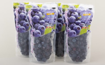 冷凍ブルーベリー ｢あいあいの雫｣ 計1.2kg ブルーベリー ジップ付き小分け