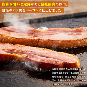 【鹿野ファーム】脂身の旨味際立つ厚切りベーコンステーキセット