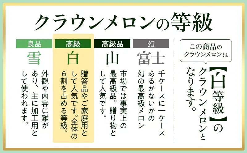 クラウンメロン 白等級 1.3kg前後 1玉入り マスクメロン フルーツ 果物 