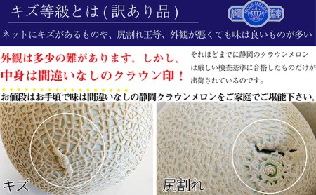 【3か月定期便】クラウンメロン 訳あり2玉 果物類 メロン青肉 3回 フルーツ 