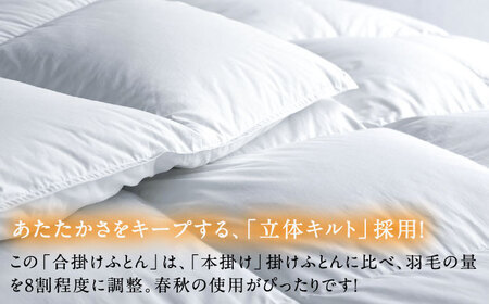 【ロイヤルゴールドラベル】羽毛合掛け布団 シングル ホワイトプリンセス マザーグースダウン93% 0.95kg [JDH028]