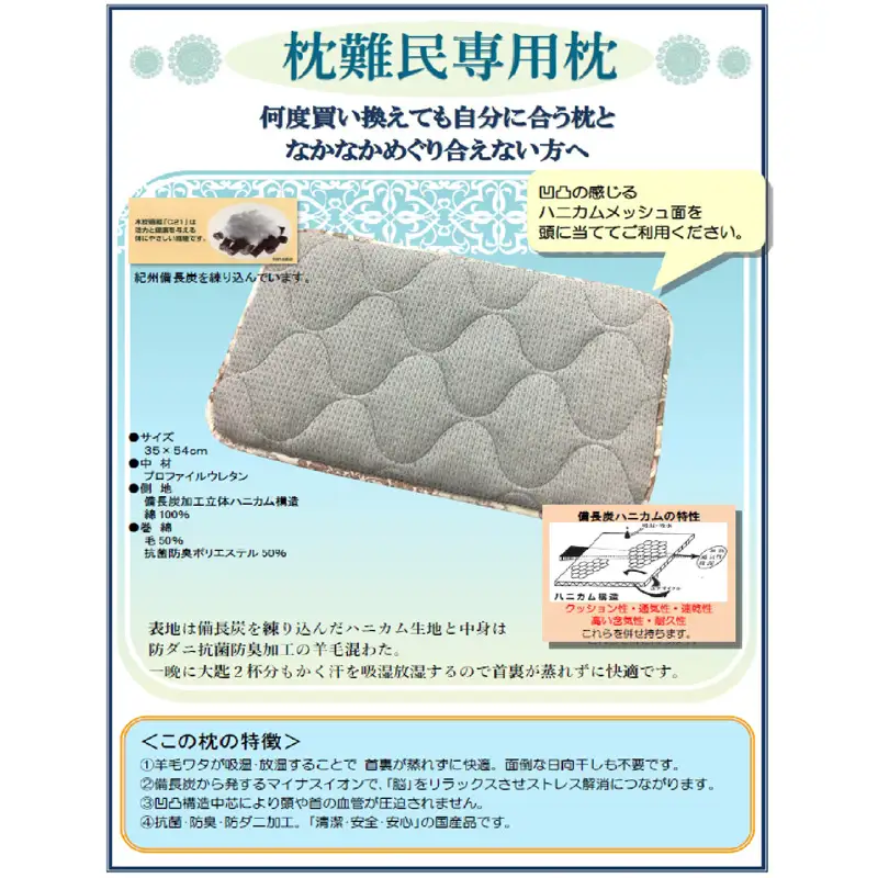【ねむりFitシリーズ】グッドフィット枕（血行サポートタイプ） FZ22-143