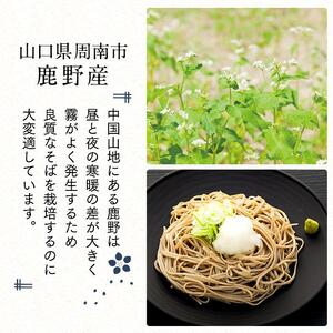 そば 乾麺 十割そば８人前 つゆ付き 周南市鹿野産 ( 200g × 4袋 )