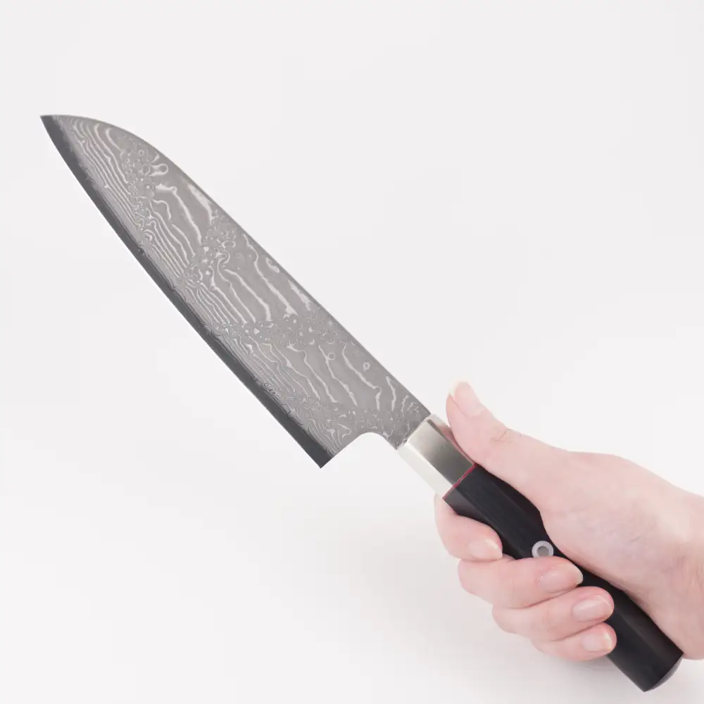 H90-08 三昧 スプラッシュ ダマスカス 三徳包丁 180ｍｍ
