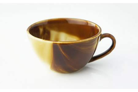 【美濃焼】Marble スープカップ 2個セット （ブラウン・パープル）【佐橋製陶所】≪土岐市≫ 食器 マグカップ コップ ペア マーブル 夫婦 新生活 かわいい おしゃれ カラフル 茶色 紫 美濃焼 国産 食器 コップ マグ シンプル キッチン スープ 朝食[MAF003]