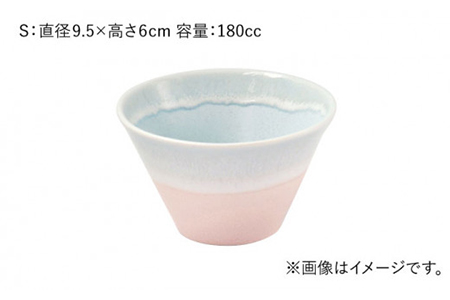 【美濃焼】パステルジュレ ブルー＆ピンク S/M/L 3個セット【伸光窯】 食器 ボウル 鉢 どんぶり 丼 丼ぶり 麺鉢 サラダボウル ラーメンどんぶり デザート うどん 麺 食器セット セット 送料無料 パステルカラー ピンク ブルー 青 【TOKI MINOYAKI返礼品】   [MAQ046]