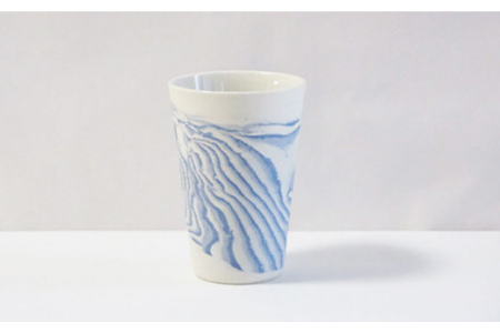 【美濃焼】TOKIの花 桔梗フリーカップ ペアセット【周山窯】食器 コップ ビアカップ ビールグラス お茶 湯呑み マーブル模様 ピンク ブルー 桃色 青色 ペア セット 夫婦 カップル ギフト プレゼント 贈り物 レンジ対応 食洗機対応 送料無料 [MAY001]