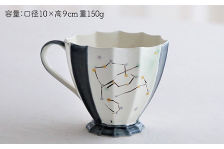 【美濃焼】Koyomi 月と12星座マグカップ みずがめ座【buzan 武山窯】【TOKI MINOYAKI返礼品】食器 コーヒーカップ ティーカップ 12星座 十二星座 生まれ月 誕生日 水瓶座 ギフト プレゼント 贈り物 写真映え おしゃれ レンジ対応 送料無料 [MBA011]