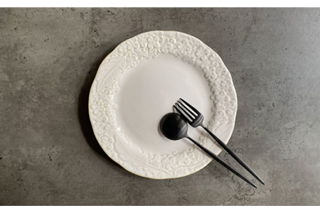 【美濃焼】Ortensia-オルテンシア- プレートL 4枚セット【Felice-フェリーチェ-藤田陶器】食器 パスタ皿 ワンプレート 写真映え おしゃれ [MBX015]