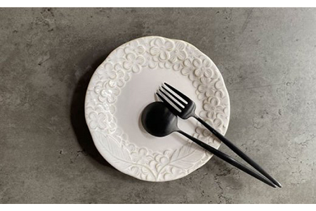 【美濃焼】Ortensia-オルテンシア- プレートM 4枚セット【Felice-フェリーチェ-藤田陶器】食器 ケーキ皿 取り皿 副菜皿 写真映え おしゃれ [MBX016]