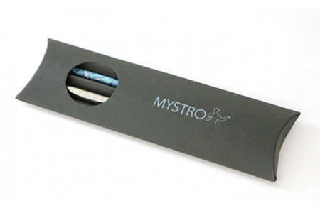 【美濃焼】MYSTRO レギュラー ストロー＆ステンレスケースセット（ブルーデイジー）陶磁器製ストロー【カネス】 マイストロー ケース付き[MBM012]
