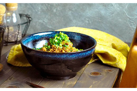 【美濃焼】さぬき丼ぶり 18.5cm 天目紺流し 4点セット【EAST table】 丼ぶり どんぶり 丼 [MBS003]