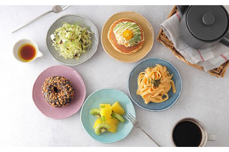 【美濃焼】中皿 15cm Nuan 5色セット 【EAST table】 皿 ケーキ皿 取り皿 [MBS010]