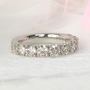 プラチナ 2.0ctハーフエタニティダイヤモンド リング　HR-009022