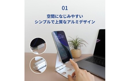 Owltech(オウルテック) えび～にゃ印刷モデル スマートフォン/タブレット対応 充電しながら角度調整できるアルミスタンド EBN-STD03-RBK ブラック【 神奈川県 海老名市 】
