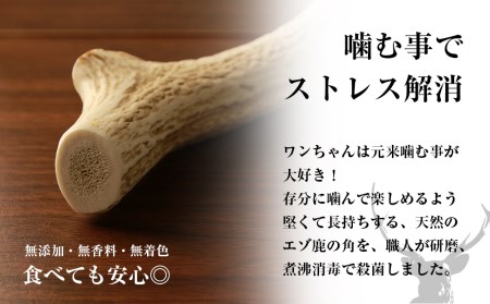 犬のおやつ・歯固めに！エゾシカ角 約15cm×1本（大型犬用）BO011