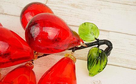 『現代の名工』宮国次男作　琉球ガラス＜ぶどう＞