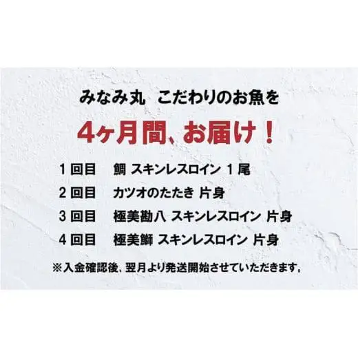 【 刺身定期便 】 刺身定期便 4ヶ月