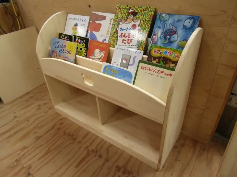 手作り木製 絵本棚 幅100cm【配送不可地域：沖縄県・離島】【007A-053】