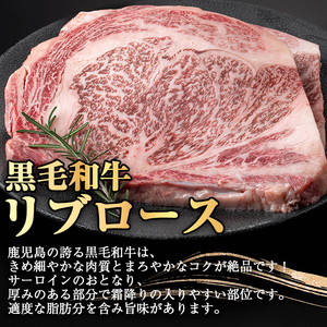 鹿児島県産 黒毛和牛 厚切り リブロース ステーキ (2枚 計800g)【ナンチク】B62-v01