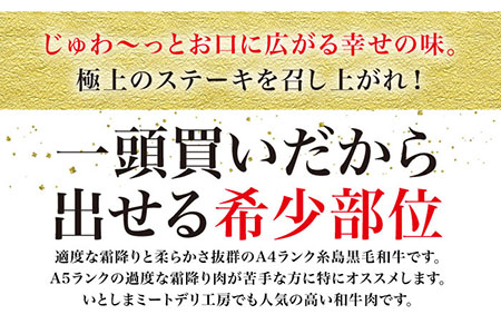 【全12回定期便】【極上 ステーキ】合計 600g (6枚入) ハネシタロース ランプ A4ランク 糸島 黒毛和牛 【糸島ミートデリ工房】[ACA171] 希少 ステーキ ランプ ロース 牛肉 赤身 国産 和牛 黒毛和牛