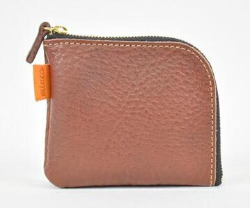 栃木レザー使用｜やわらか本革Lジップミニ財布｜Lzip wallet small 02｜チョコ｜minca（全7色）