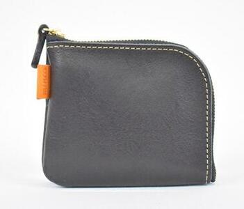 栃木レザー使用｜やわらか本革Lジップミニ財布｜Lzip wallet small 02｜ブラック｜minca（全7色）