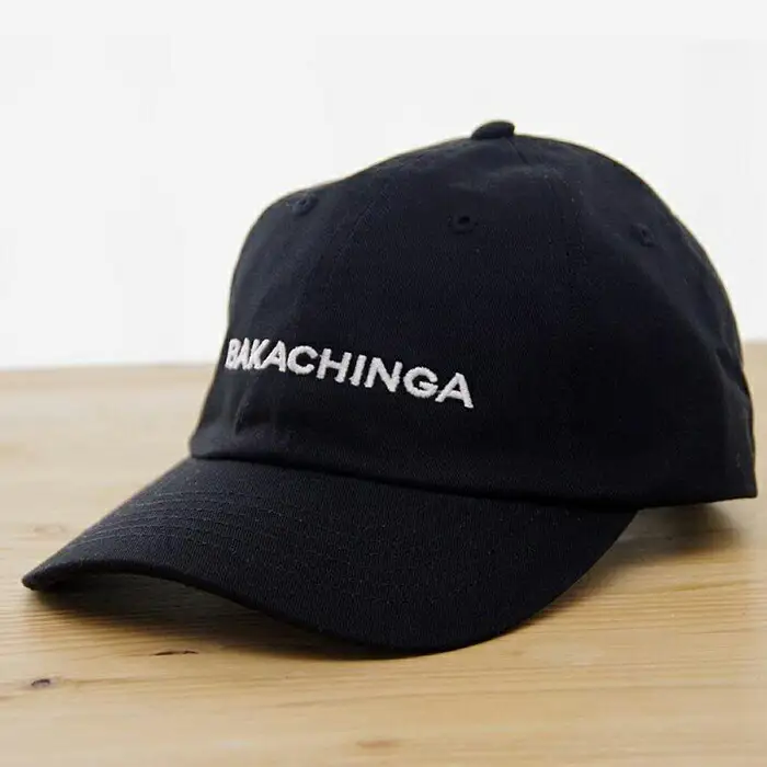 BAKACHINGA キャップ | 福岡県 福岡市 帽子 レディース メンズ ぼうし 野球帽 ベースボールキャップ スポーツキャップ スポーツ おしゃれ ファッショングッズ 福岡 お土産 九州 ギフト プレゼント 贈り物 ロゴキャップ 黒 ブラック 大人 ロゴ コットン