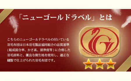 羽毛布団【SDL（セミダブルロング）】ハンガリー産ホワイトダックダウン85％ 無地 寝具 掛け布団 暖かい 綿 手作り 日本製  FAD-0858