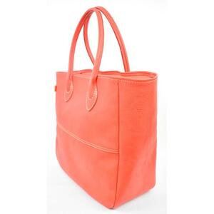 栃木レザー使用｜ソフトな手触り 本革 A4も入る大容量 本革トートバッグ｜Tote bag 03 L｜レッド｜minca（全6色）