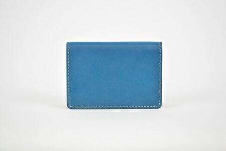 栃木レザー使用｜約30枚収納 本革名刺入れ｜Card holder 01｜ブルー｜minca（全7色）