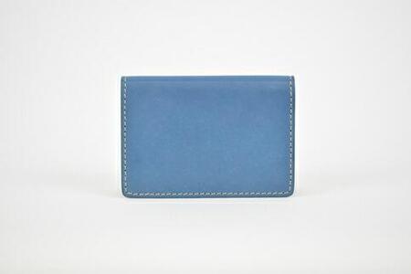 【全7色】栃木レザーの名刺入れ 約50枚収納 ポケット4つ Card holder 02/ブルー/minca　416【雑貨 ファッション 人気 おすすめ 】