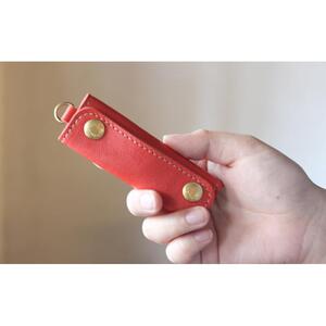 栃木レザー使用｜バッグの本革持ち手カバー 2個セット｜Handle cover｜レッド｜minca（全7色）